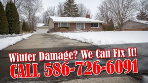 Winter Damage to Concrete Driveway Macomb and Clinton Township